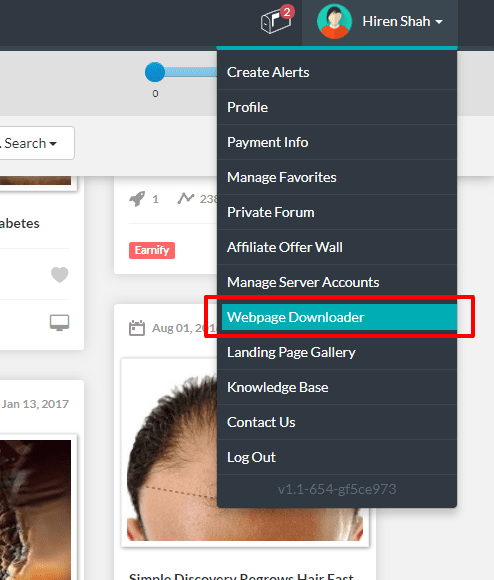 Webpage downloader in anstrex