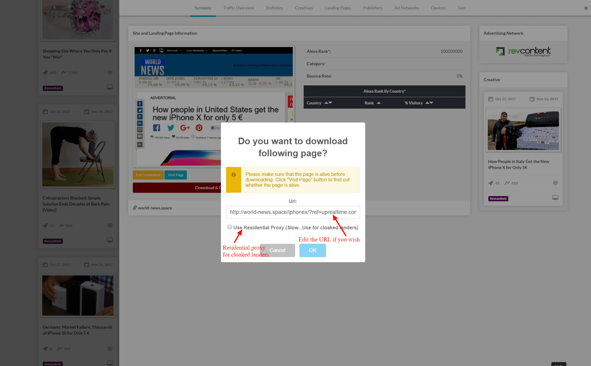 deploy landing pages in server