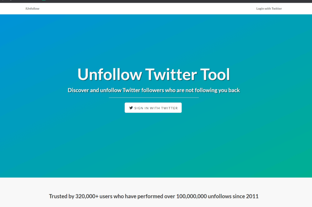 iUnfollow - Best Twitter Tools To Unfollow Inactive Users