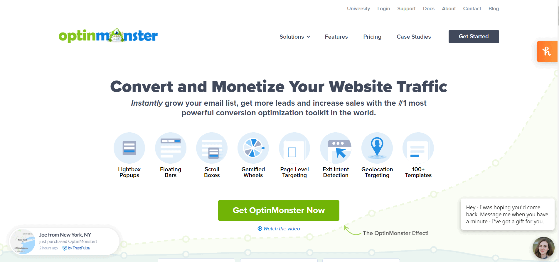 optinmonster - best wordpresspopup plugin