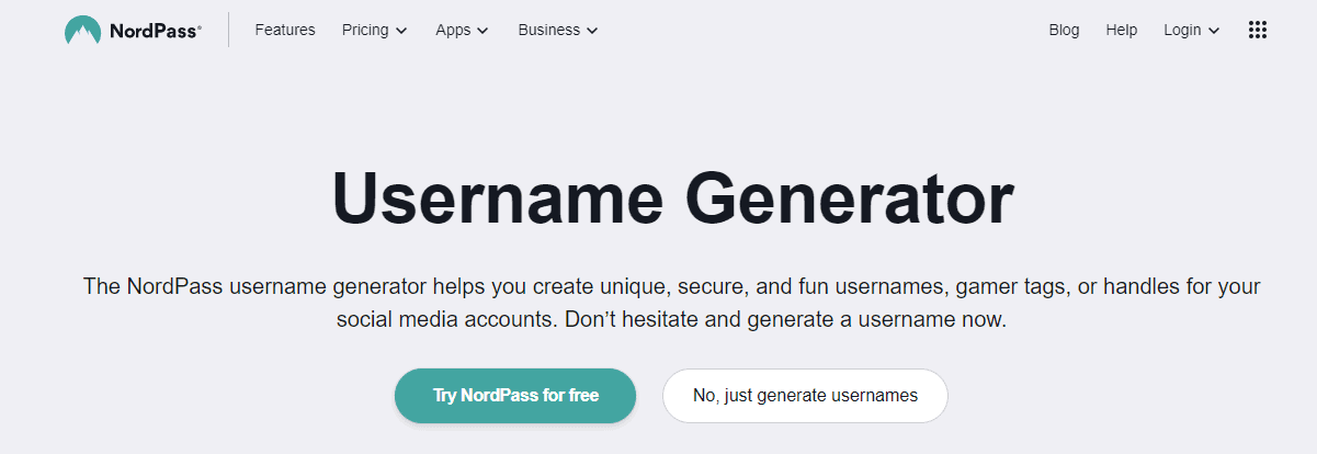 NordPass Username Generator