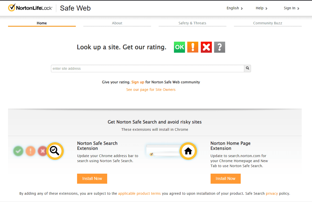 Norton Safe Web