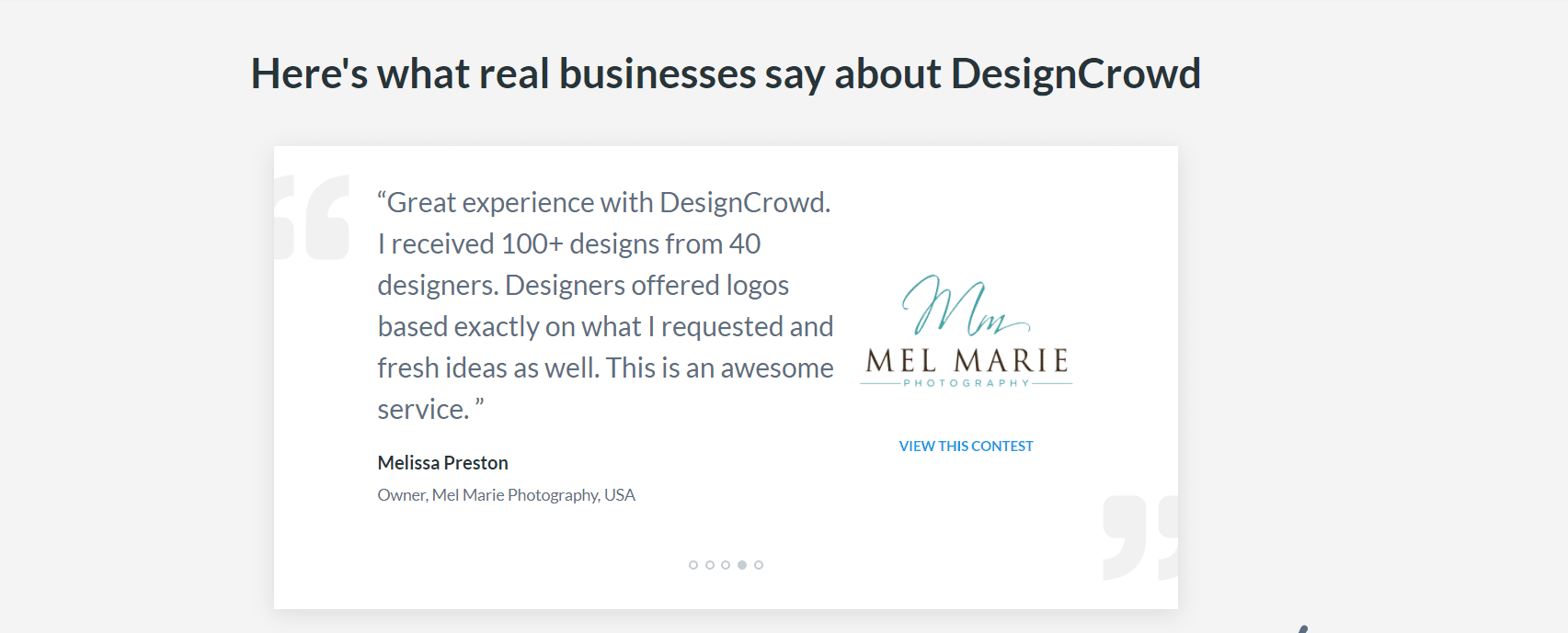 DesignCrowd reviews by business