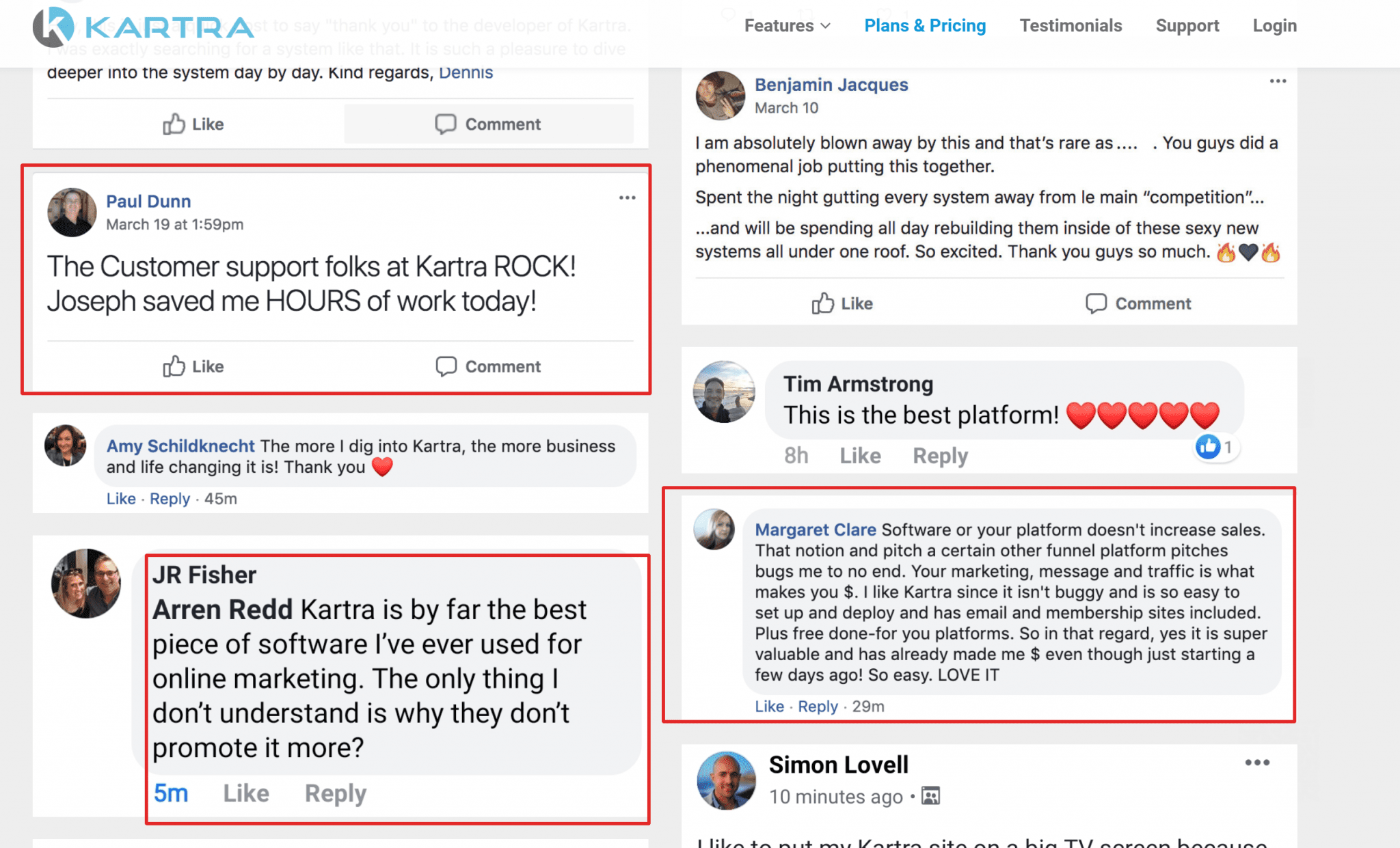 Kartra user testiomonials- Kartra review