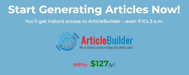 Article Builder Pricing