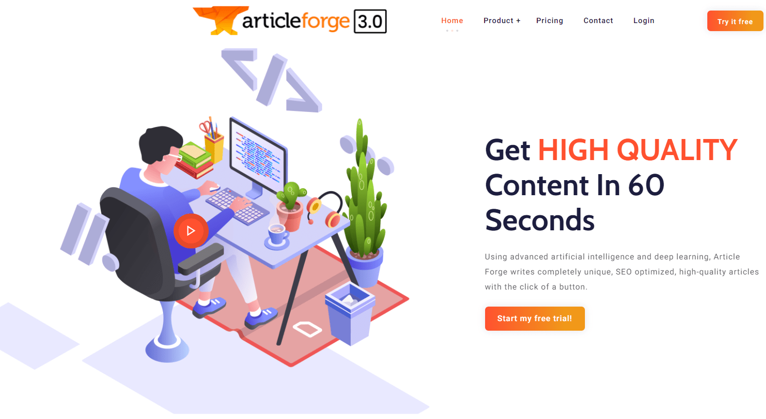 Articolo Forge AI Generatore di contenuti