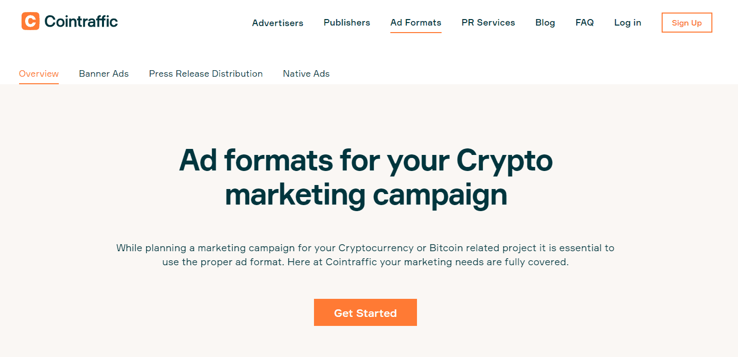 Cointraffic Ad Formats