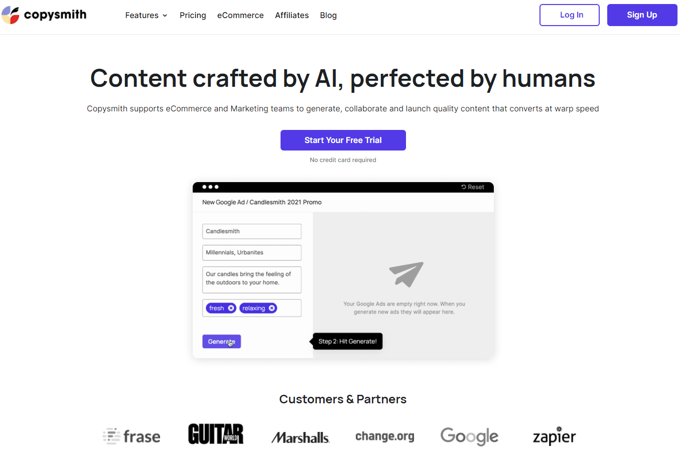 Copysmith AI Content Generator - Il miglior software AI Content Generator