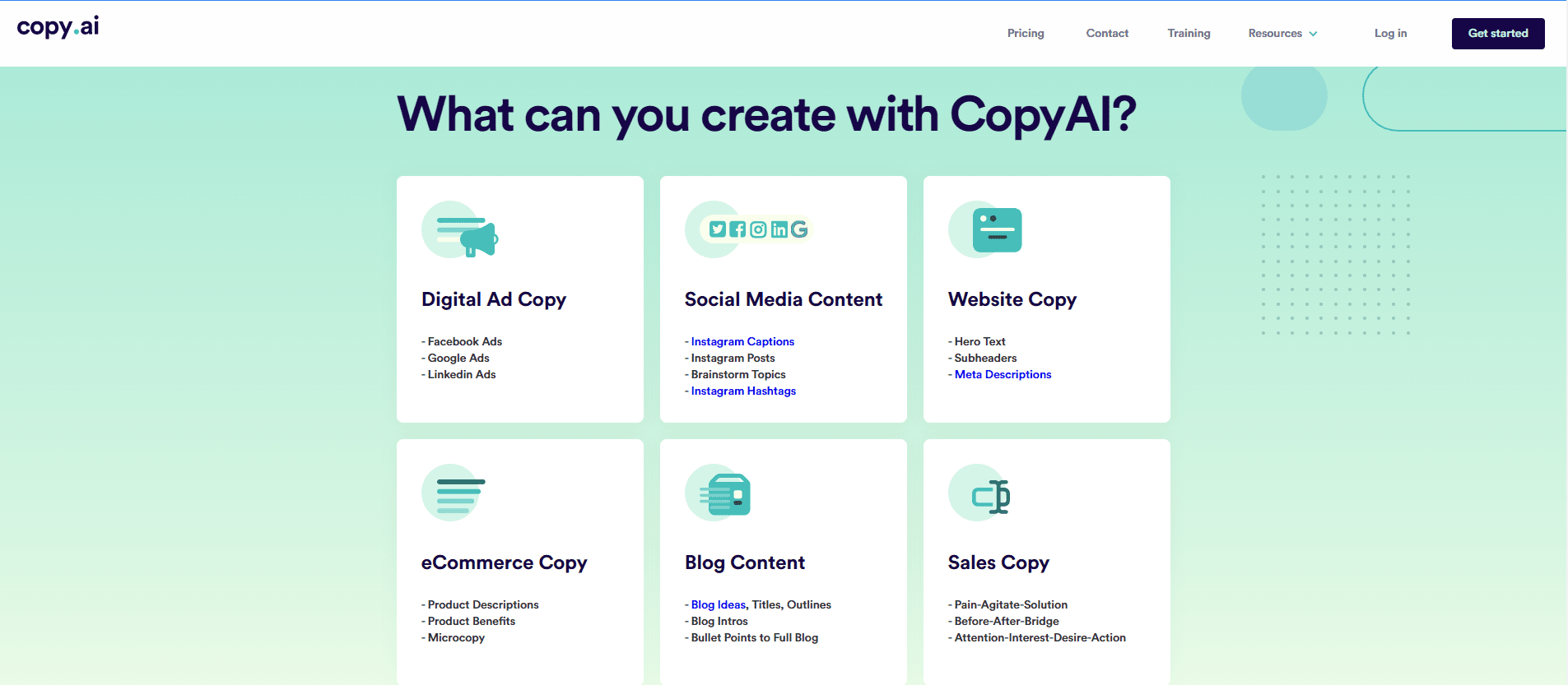 Features Of Copy.ai - Copy.ai Review