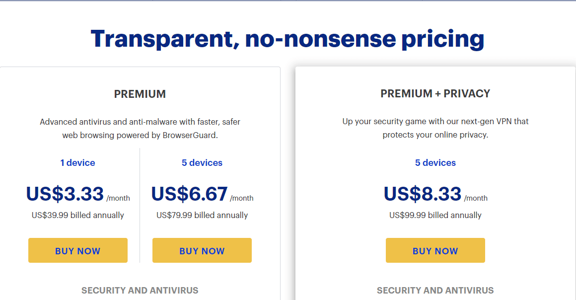 Malwarebytes Pricing