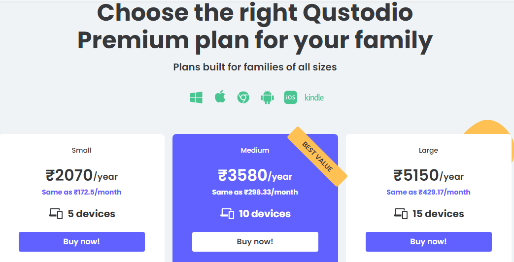 Qustodia Pricing Plan