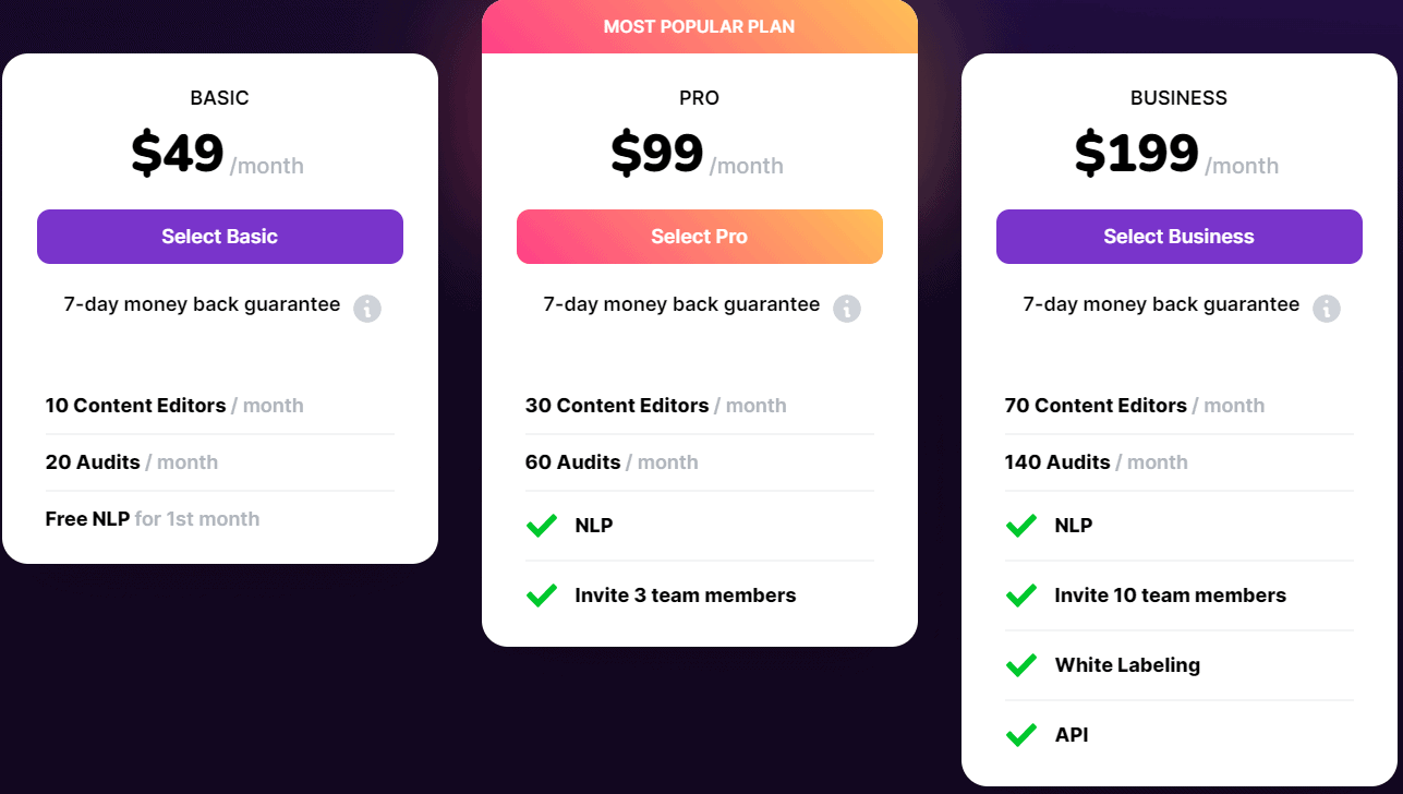 Surfer SEO Pricing