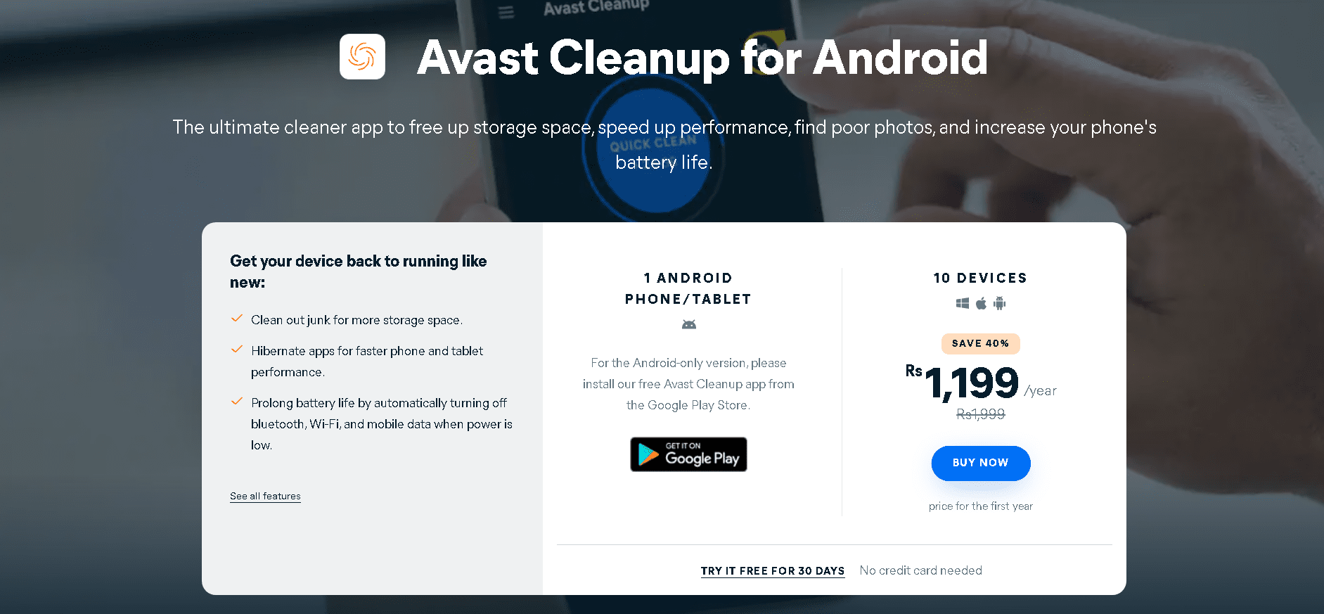 avast cleanup review android