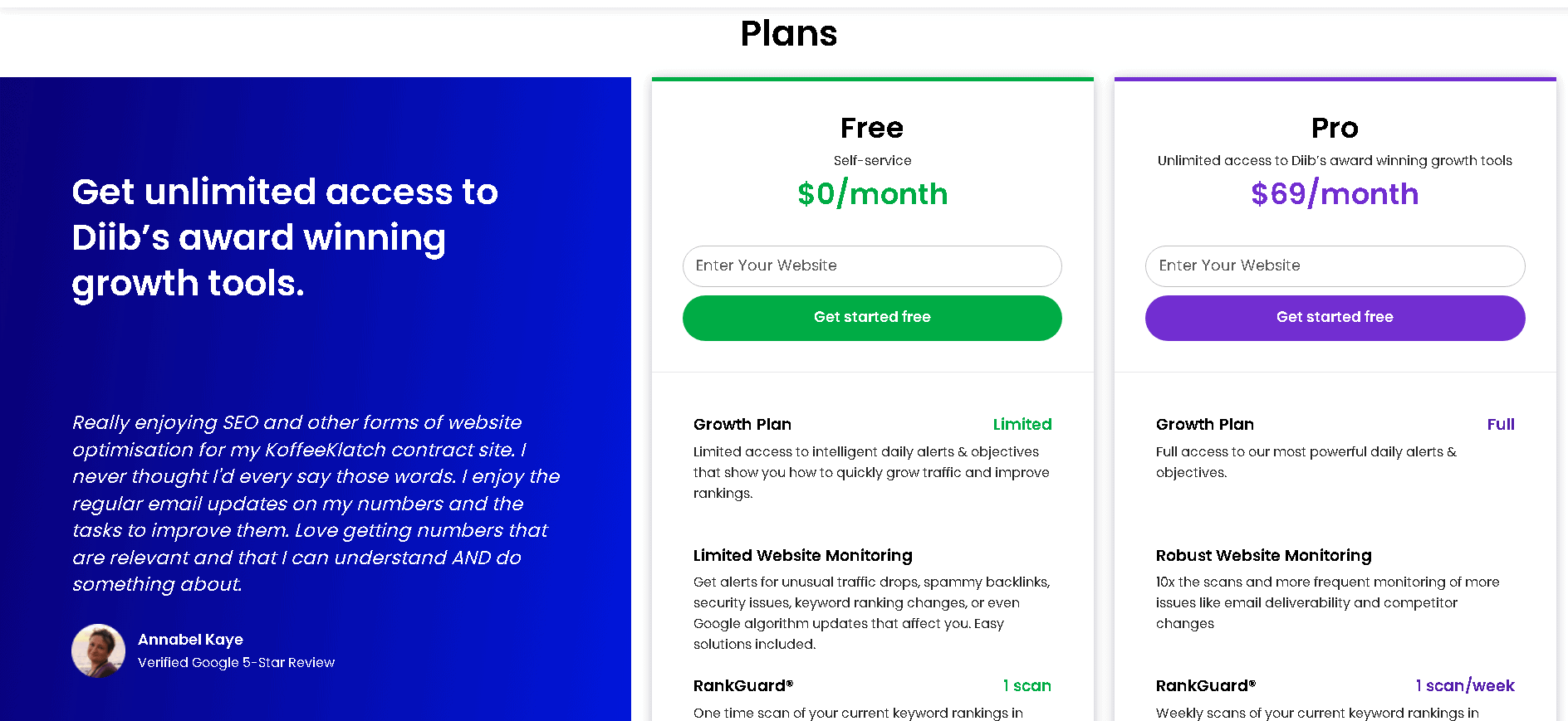 diib review pricing