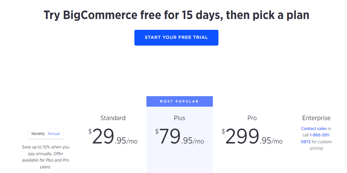 BigCommerce Pricing Plans