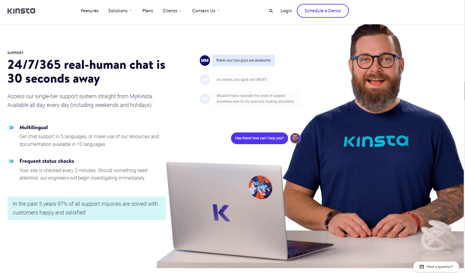 Kinsta Assistance & Support