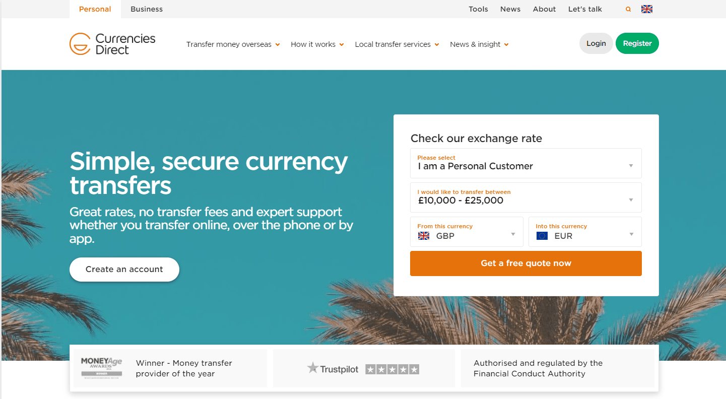 Currencies Direct money transfers
