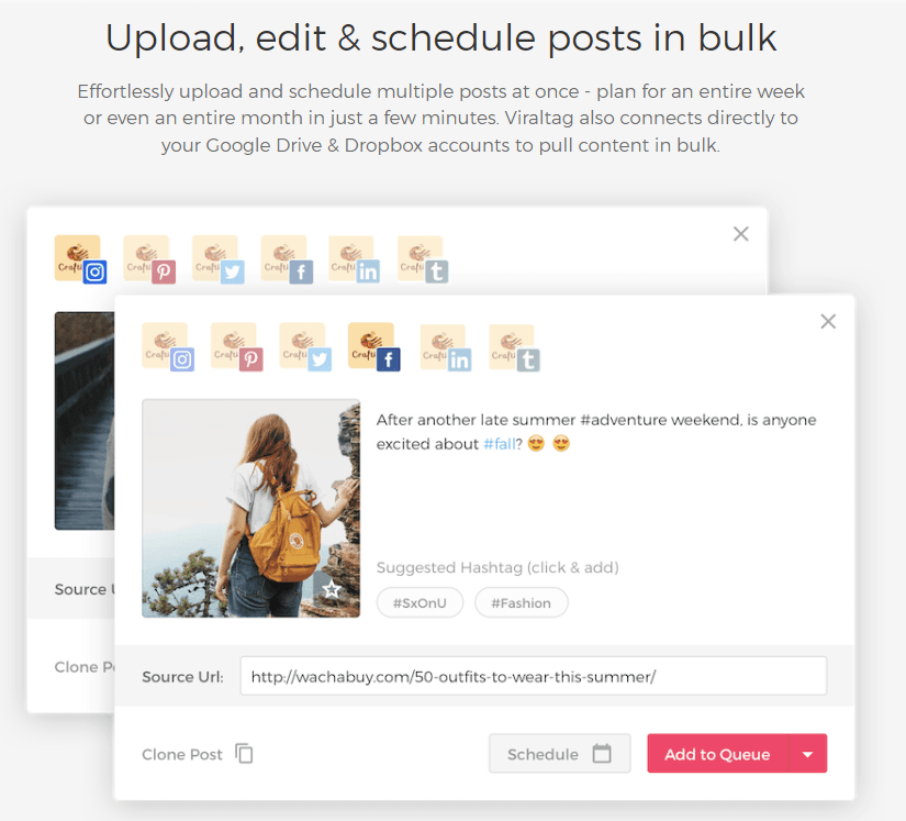 Bulk Scheduling - Viraltag Complete Review With Coupon Code