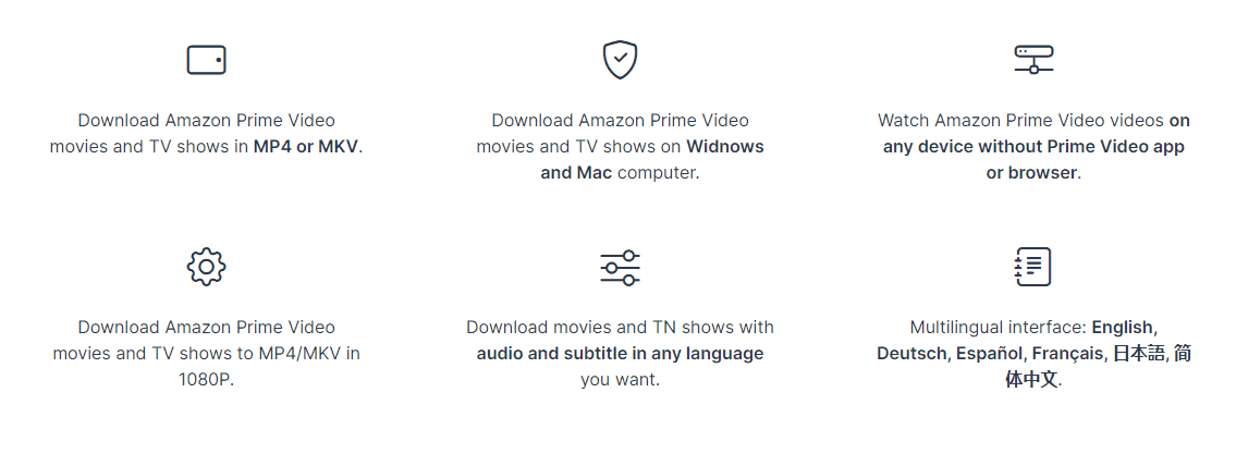 Pazu Amazon Prime Video Downloader Features