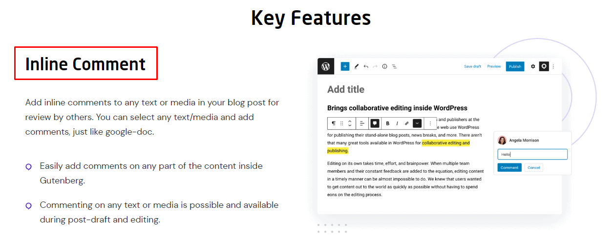 Multicollab Inline Comments Features