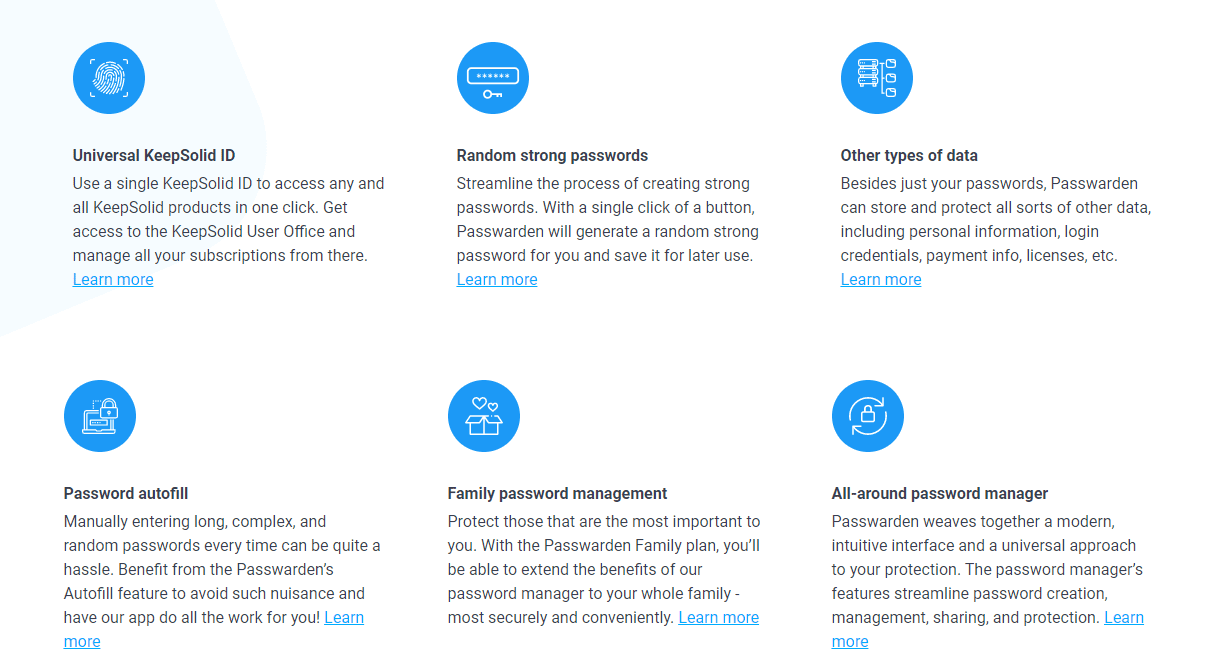 Найкращі функції Passwarden