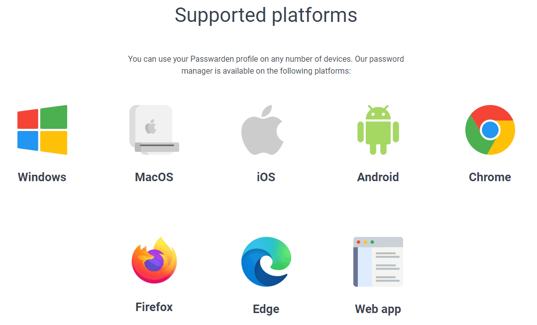 Passwarden Çoklu Platform Destek Özellikleri