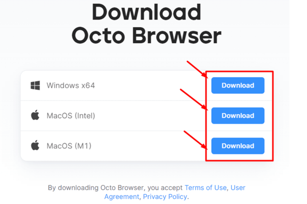 Choose the OS and Download