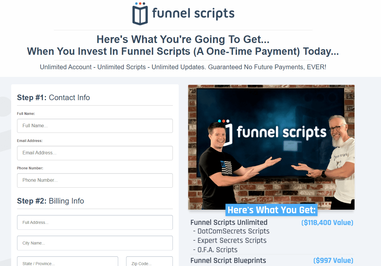 Registrazione degli script di imbuto