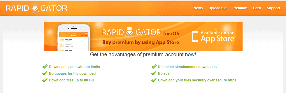 Advantages of Rapidgator Premium