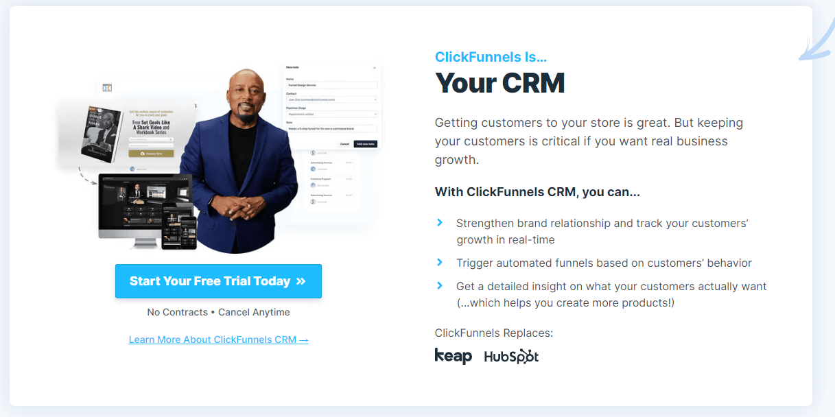 New Custom CRM funnels in ClickFunnels 2.0