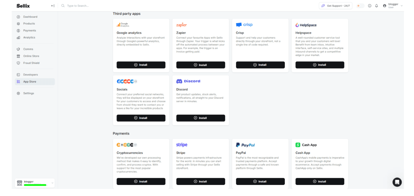 Sellix integrations