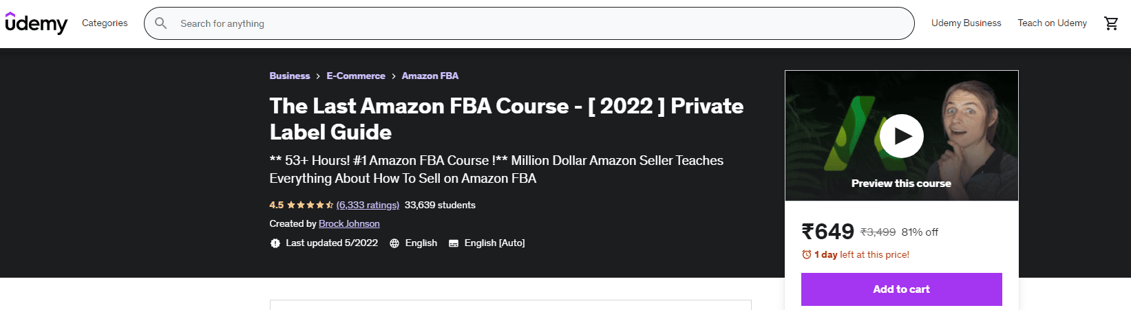 The Last Amazon FBA Course – Private Label Guide
