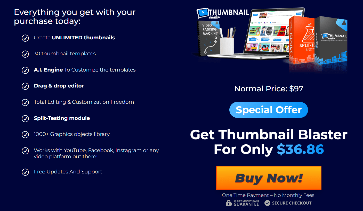 Thumbnail Blaster Pricing Plans
