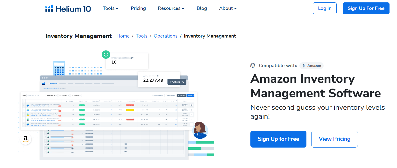 Helium 10 - Inventory Management