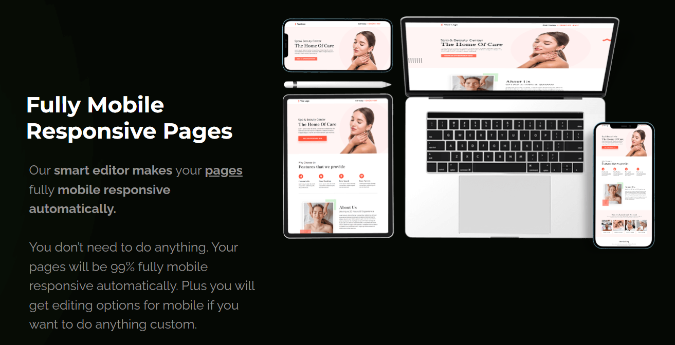 FlexiFunnels Fully Mobile Responsive Pages Feature