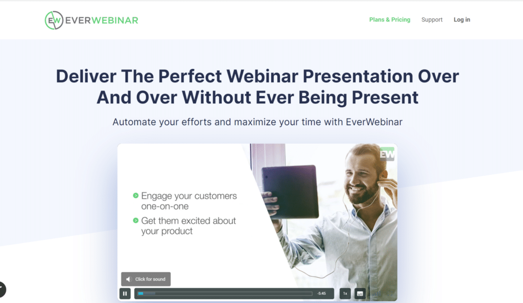 Everwebinar-Homepage