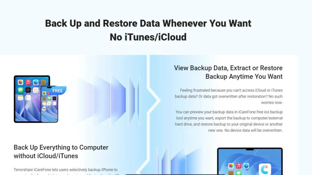 icarefone backup data